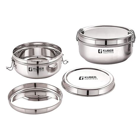 Buy Kuber Industries Stainless Steel Food Pack Lunch Box with Steel ...