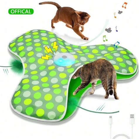BAIXUAN Hide And Seek Cat Toys, In-The-Cover Unpredicatable Moving ...