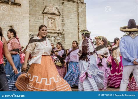 Indigenous People Celebrating The Guelaguetza In Oaxaca Mexico ...