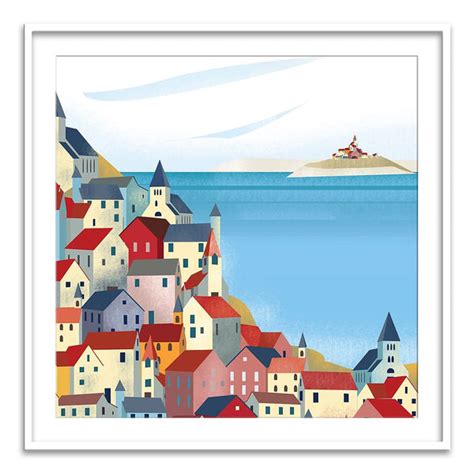 Buy Illustrated Italian Landscape IV Art Print - Home Artisan