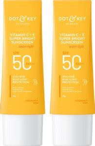 Dot & Key Sunscreen - SPF 50 PA+++ Vitamin C + E Super Bright Combo ...