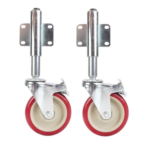 Buy MYOYAY 2Pcs 5 Inch PU Gate Wheel Heavy Duty Spring Loaded Swivel ...