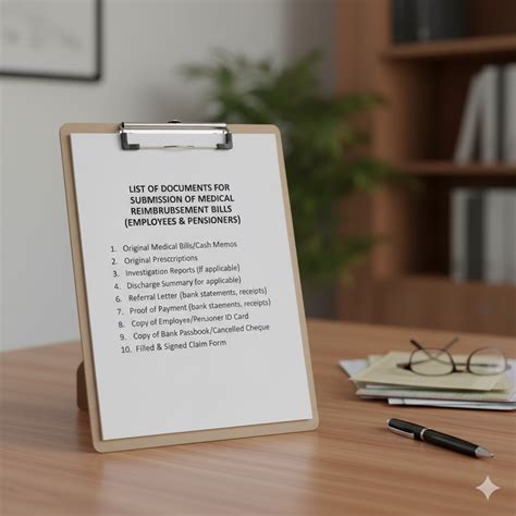 List of Documents for submission of Medical ReImbursment bills ...