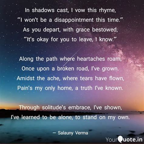 In shadows cast, I vow th... | Quotes & Writings by Salauny Verma ...