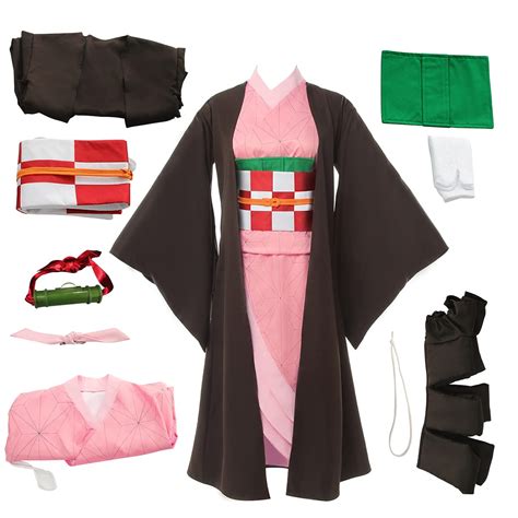 Buy FCCAM Nezuko Cosplay for Anime Demon Slayer Nezuko Full Set Kamado ...