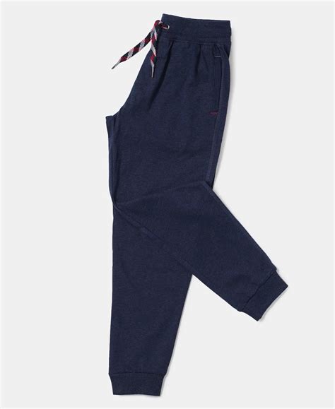Buy Boy's Super Combed Cotton Rich Joggers with Ribbed Cuff Hem - Ink ...