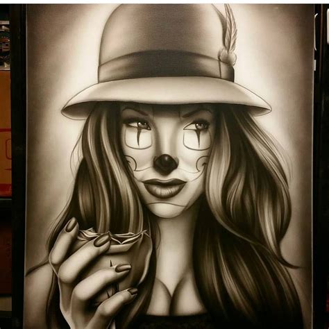 172 Likes, 2 Comments - @mexicanstyle_art on Instagram: “Clown girl by ...