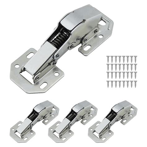 4 Pcs Hidden Soft Close Cabinet Door Hinges| 90 Degree Hinge| 4.4 ...