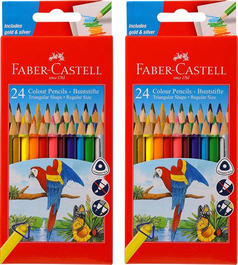 Faber-Castell Triangular Colour Pencils - Pack of 48 (Assorted ...