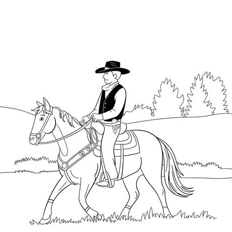 Free Printable Cowboy coloring page - Download, Print or Color Online ...