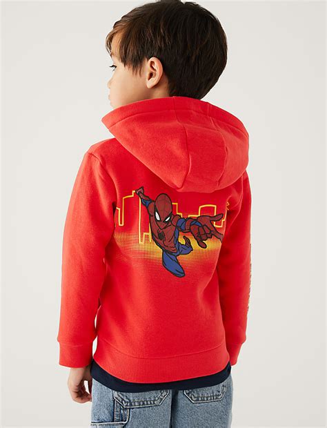 Cotton Rich Spider-Man™ Zip Hoodie (2-8 Yrs)