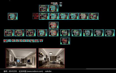 CAD家装房屋设计图实用客厅装修大全图集 - 迅捷CAD编辑器