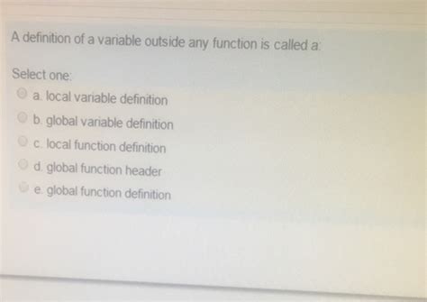 Image result for Outside Function Definition