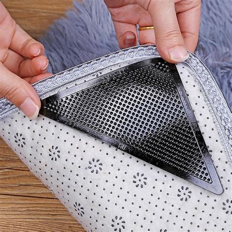 Rug Grippers 4 Pcs Triangle Non Slip Washable Rug Gripper Reusable ...