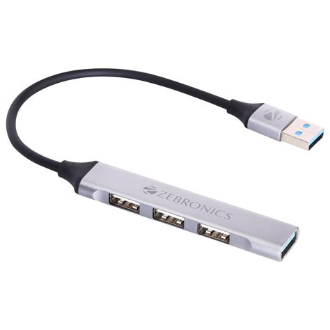 Buy Zebronics 200HB USB 3.0 4 Port hub with Hi Speed Data Transfer ...