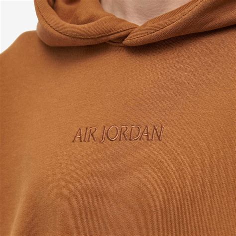 Air Jordan Men's Wordmark Fleece Hoodie in Light British Tan Nike ...