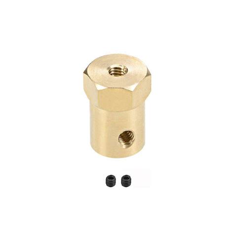 Motor Shaft Coupling 6mm Brass Hex Connector for Robots