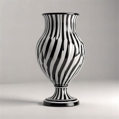 A classic pedestal vase rendered in high detail isolated on a white ...