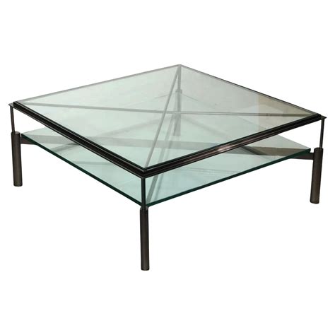 John Saladino Metal and Glass Cocktail Table For Sale at 1stDibs