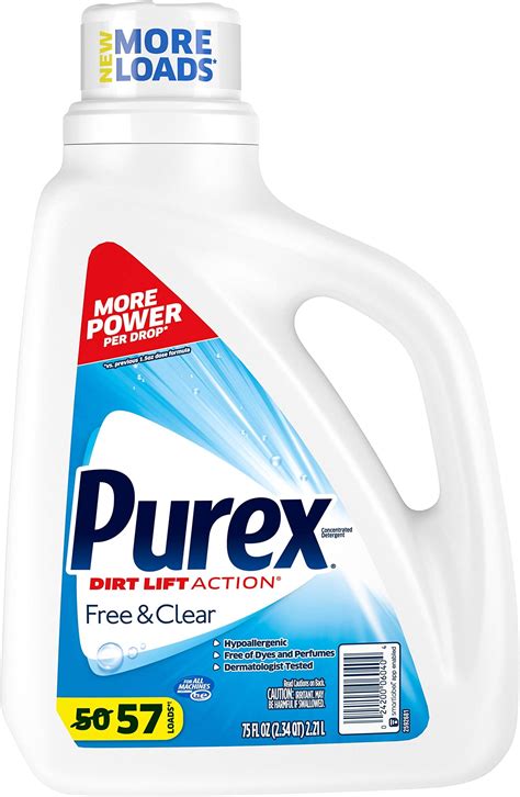 Amazon.com: Purex Liquid Laundry Detergent 57 Loads, Free & Clear ...