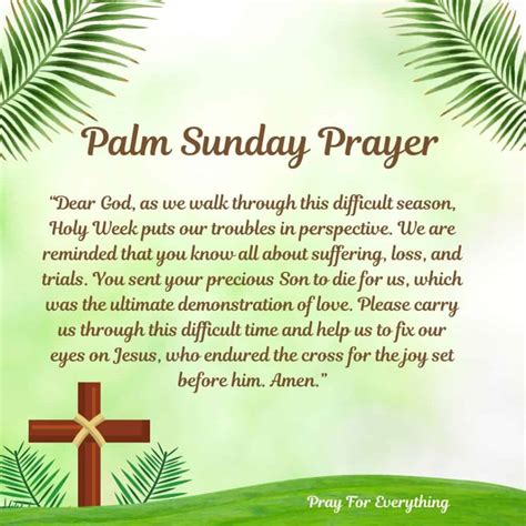 Palm Sunday Prayer