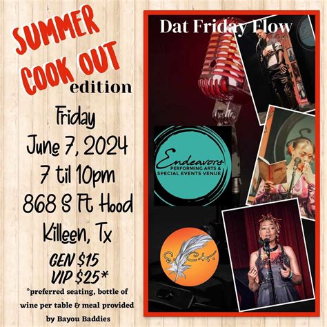 Summer Jam "The Cook Out Edition", 868 S. Fort Hood St. Killeen, TX ...