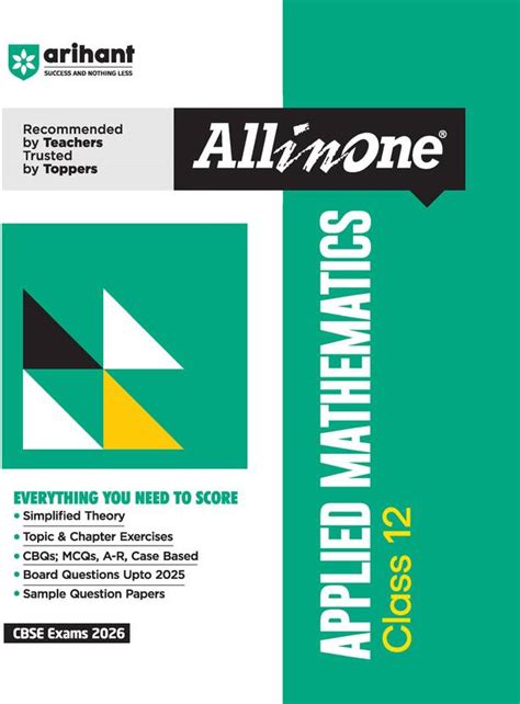 Arihant All in One Applied Mathematics Class 12 for CBSE Exams 2025-26 ...