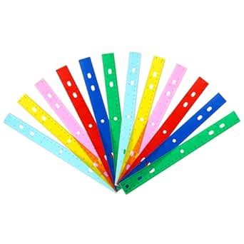 12Pcs Color Transparent Ruler Plastic Rulers Ruler 12 Inch Ruler with ...