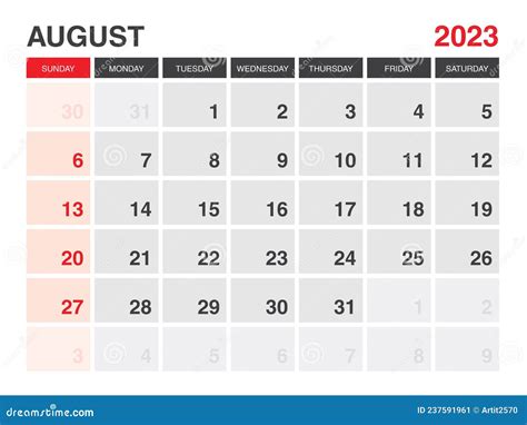 August 2023 Calendar Printable, Calendar 2023, Planner 2023 Design ...