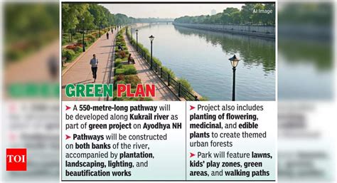 Green pathway to come up along banks of Kukrail river | Lucknow News ...