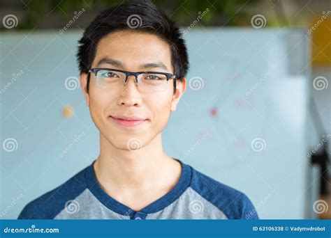 Handsome Attractive Young Asian Male in Glasses Stock Photo - Image of ...