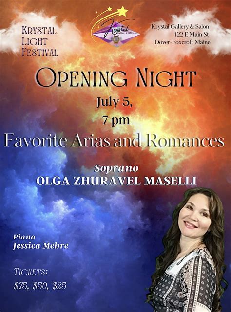 Favorite Arias and Songs with Soprano Olga Zhuravel Maselli, 122 E Main ...