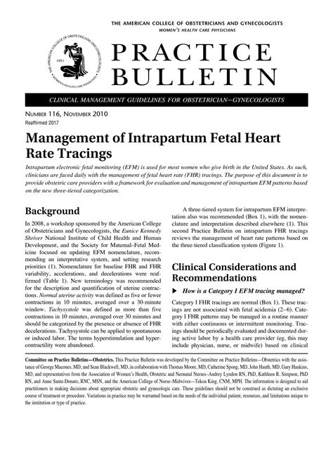 SOLUTION: Management of intrapartum fetal heart rate tracings - Studypool