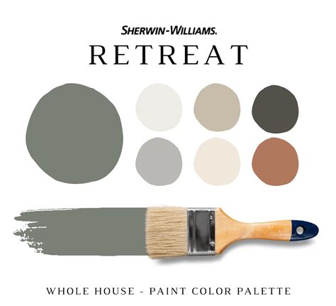 Sherwin Williams RETREAT Paint Color Palette RETREAT - Etsy