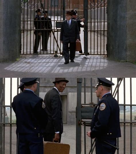 In The Shawshank Redemption, when Brooks is released, the camera is ...