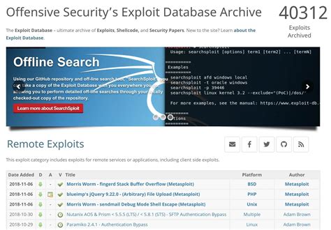 Exploit Database 的图像结果
