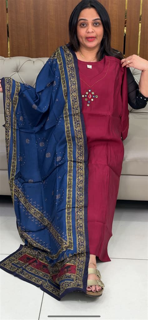 SEMI MODAL LONG TOP, BOTTOM AND DUPATTA - IHA 30013 – Iha Designs ...