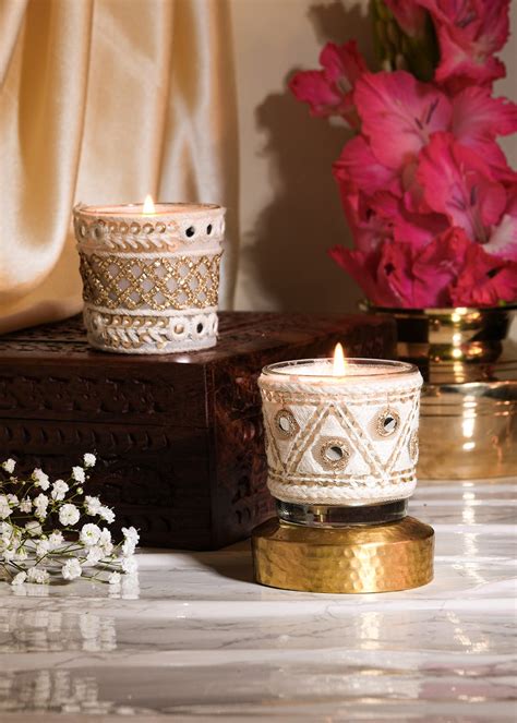 Get Ibaadat - Set Of 2 Votive Candles (Jasmine And Sunderban Breeze ...