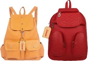 Zaxcer Collage Mini Latest Design Yellow R & Red Backpack (Pack of 2 Pc ...