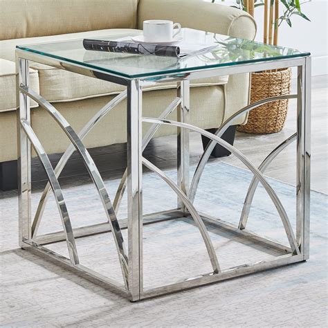 Glass End Table Set