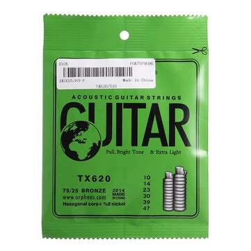 ORPHEE TX620/TX630/TX640 Acoustic Guitar Strings Extra Light Tension ...