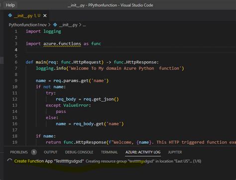 Azure Shell in Python 的图像结果