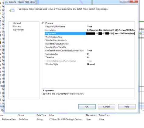 Execute Process Task in SSIS 的图像结果