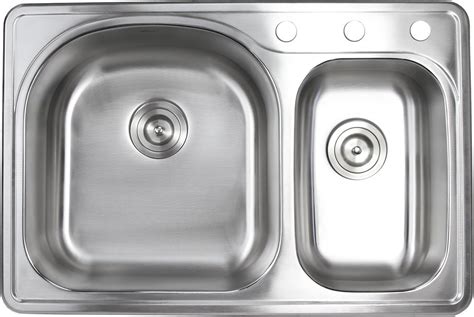 CBath 33 Inch Stainless Steel Double Bowl Kitchen Sink - India | Ubuy