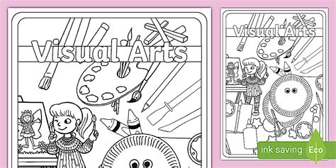 Visual Arts Colouring Book Cover