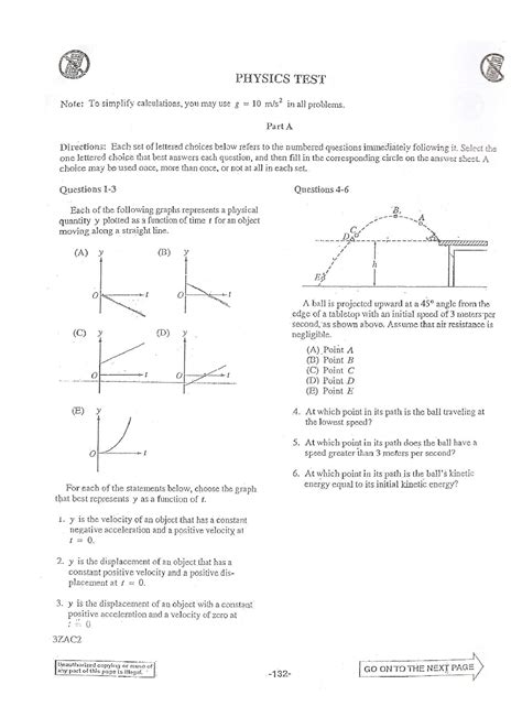 Collegeboard SAT Physics Form 3ZAC2 - with answers - Materials ...