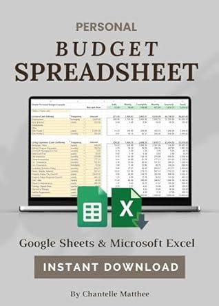Personal Budget Spreadsheet: A Simple Digital Template for Budgeting ...