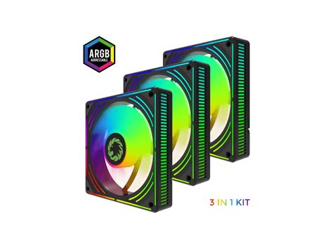 GAMEMAX RA300 BK, 120mm Black frame ARGB Fan 3 in 1 India | Ubuy