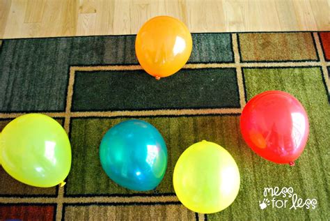 Learn Through Movement: Science - Balloon Experiments - Mess for Less