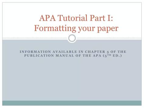 Image result for APA PowerPoint Tutorial